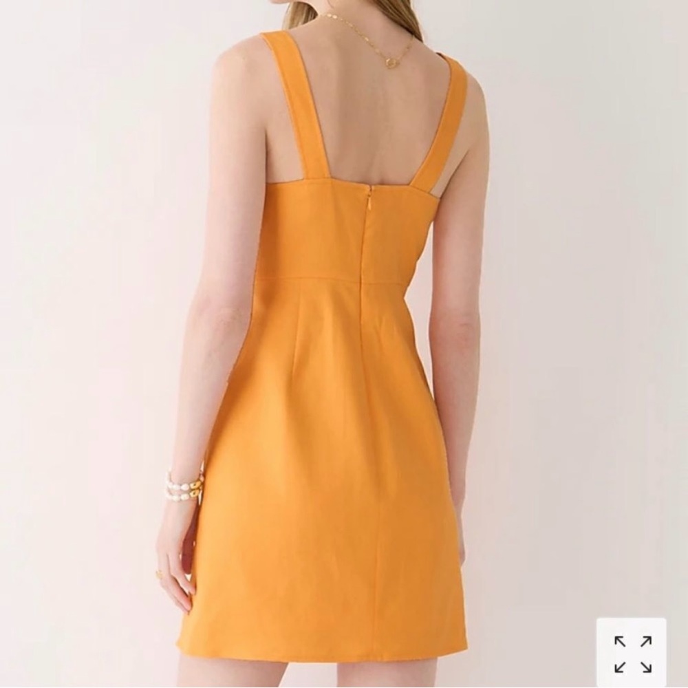 *NWT!* J. Crew Squareneck A-line Dress in Stretch Linen Blend - Picture 4 of 10